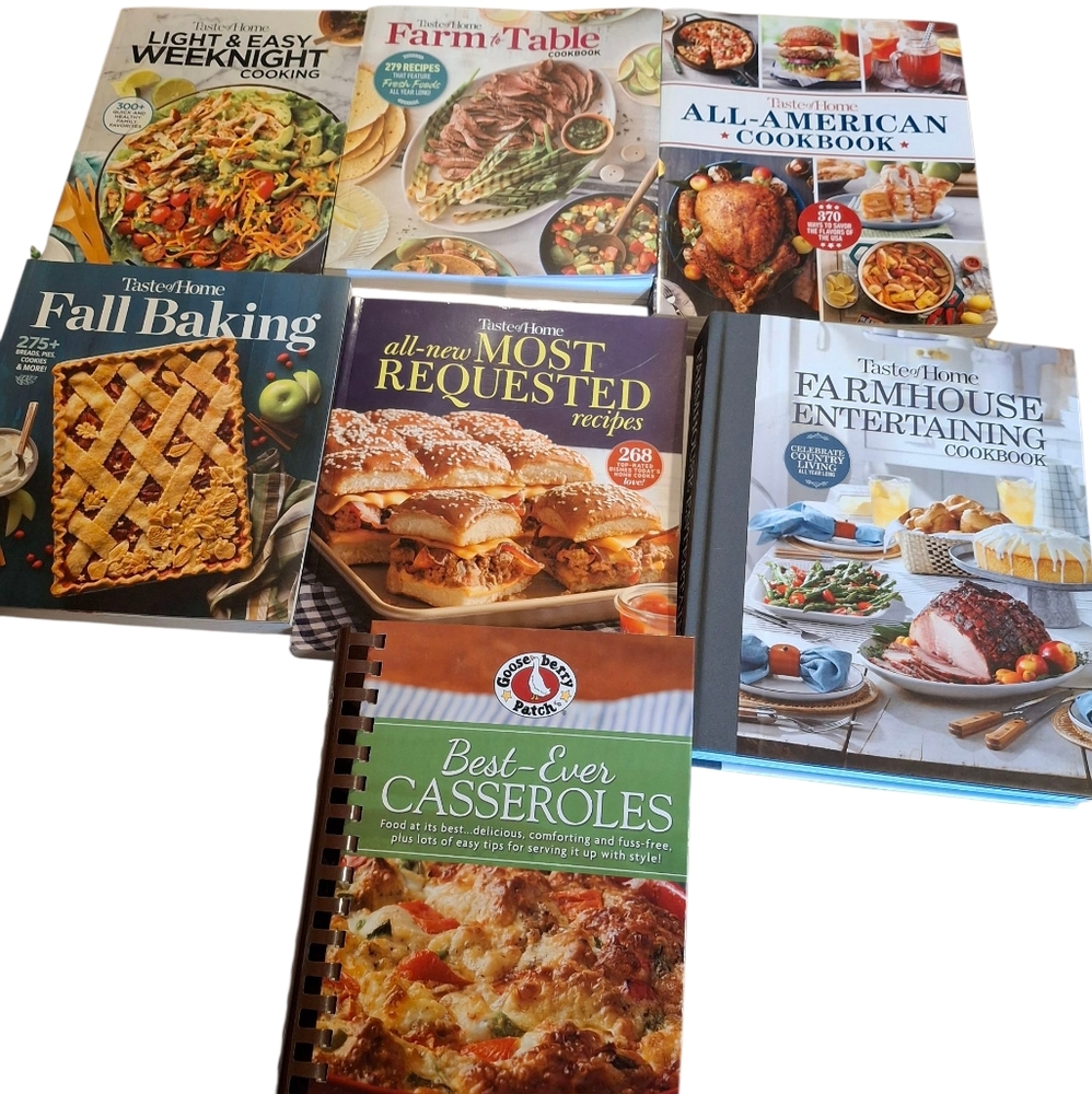 taste of home cookbookTaste of Home Recipe Book Collection with Colorful Covers